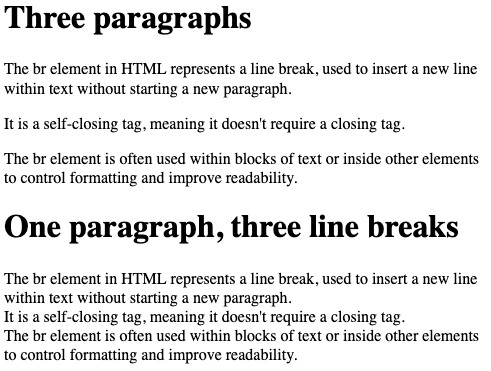 Inline break